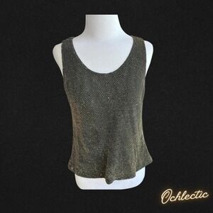Gold and black Xscape tank top